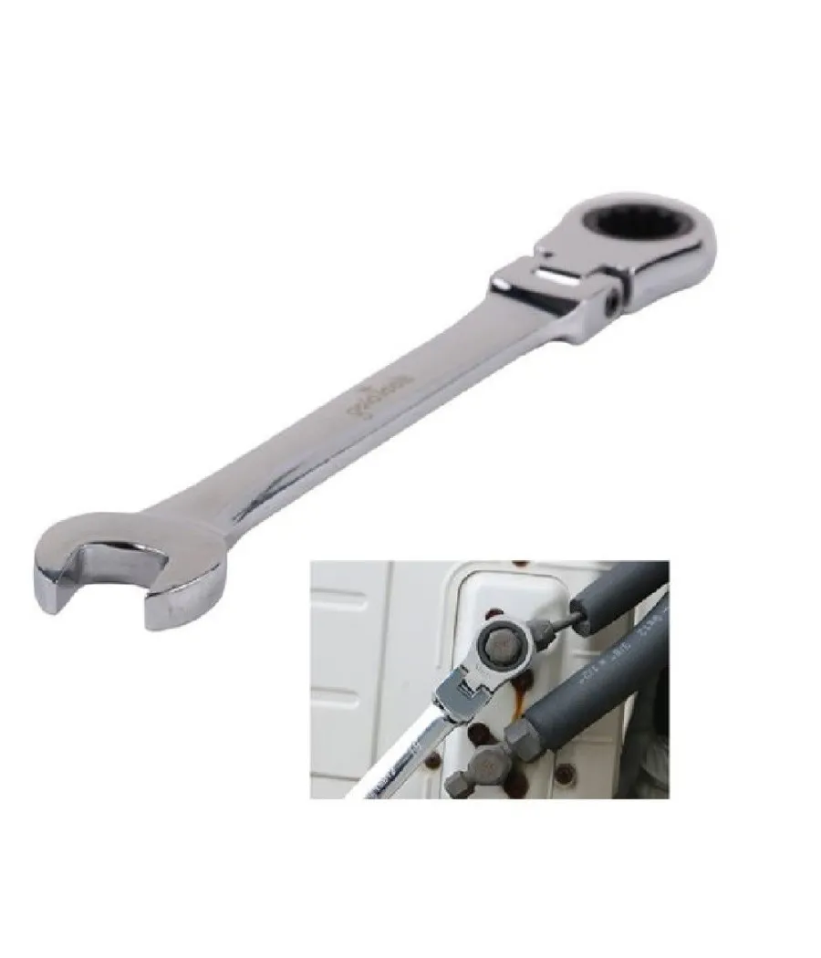 LLAVE COMBINADA CON CARRACA 22MM CABEZA PLEGABLE CROMO VANADIO HERRAMIENTA 91743