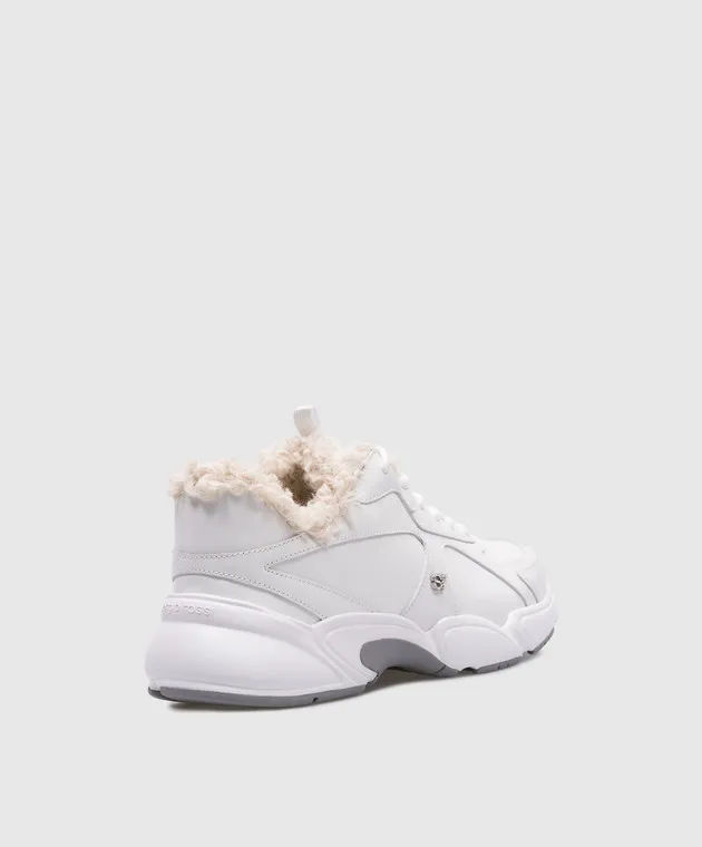 Sergio Rossi Muppet White Leather Sneakers